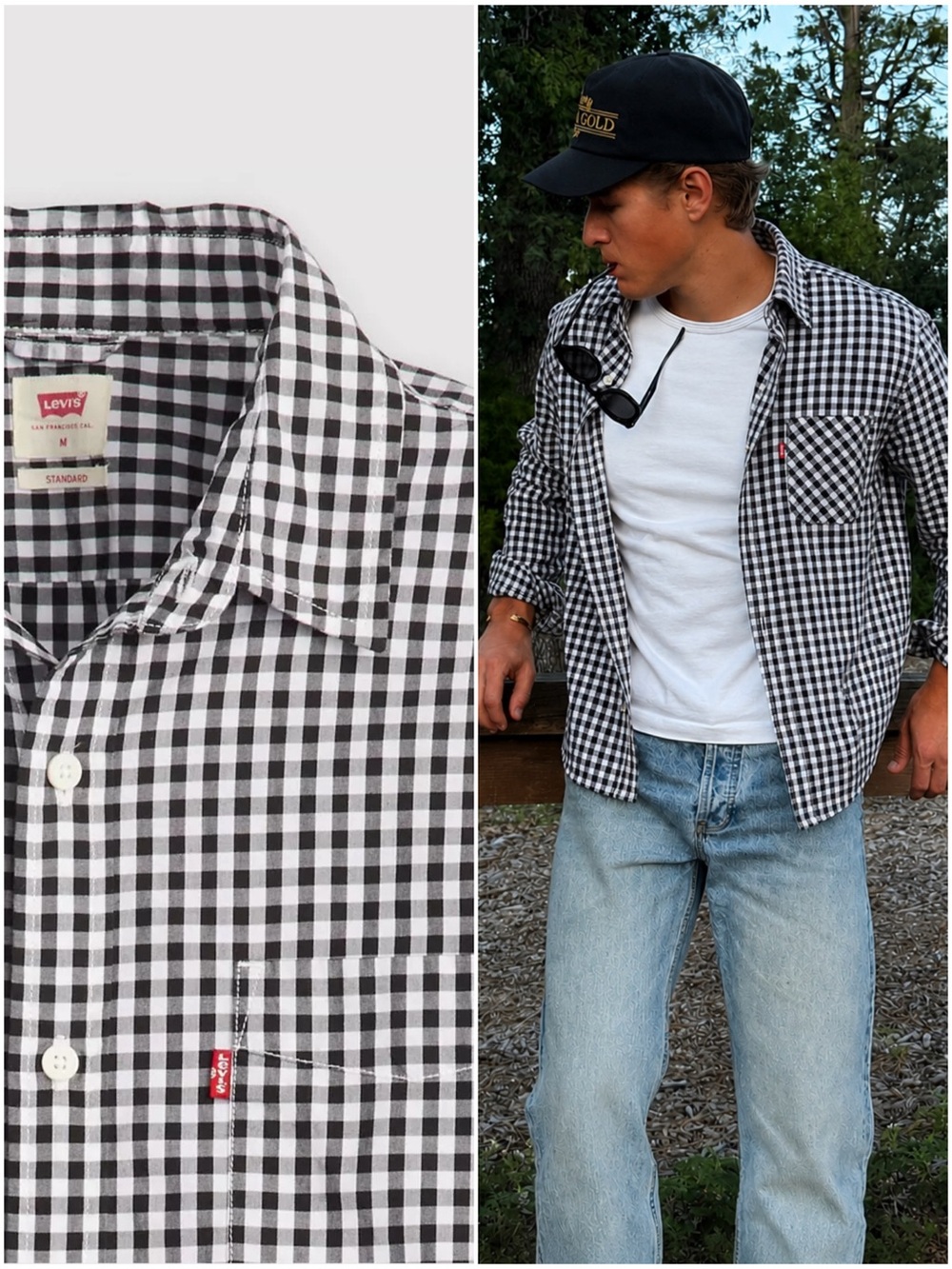 NWT • Levi’s Gingham Button-Up Shirt